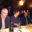 Andrew Seabrook (NZ Bloodstock), Ryan English and Simon Reid at Jervois St Steakhouse